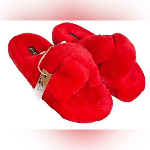 Seven7 Shoes - SEVEN7 FOOTWEAR - Kiki Faux Fur Slide - RED